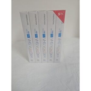 Memorex VHS Video‎ Tapes Blank T-120 120 Min. RV VCR -New Sealed - 5 PK Lot